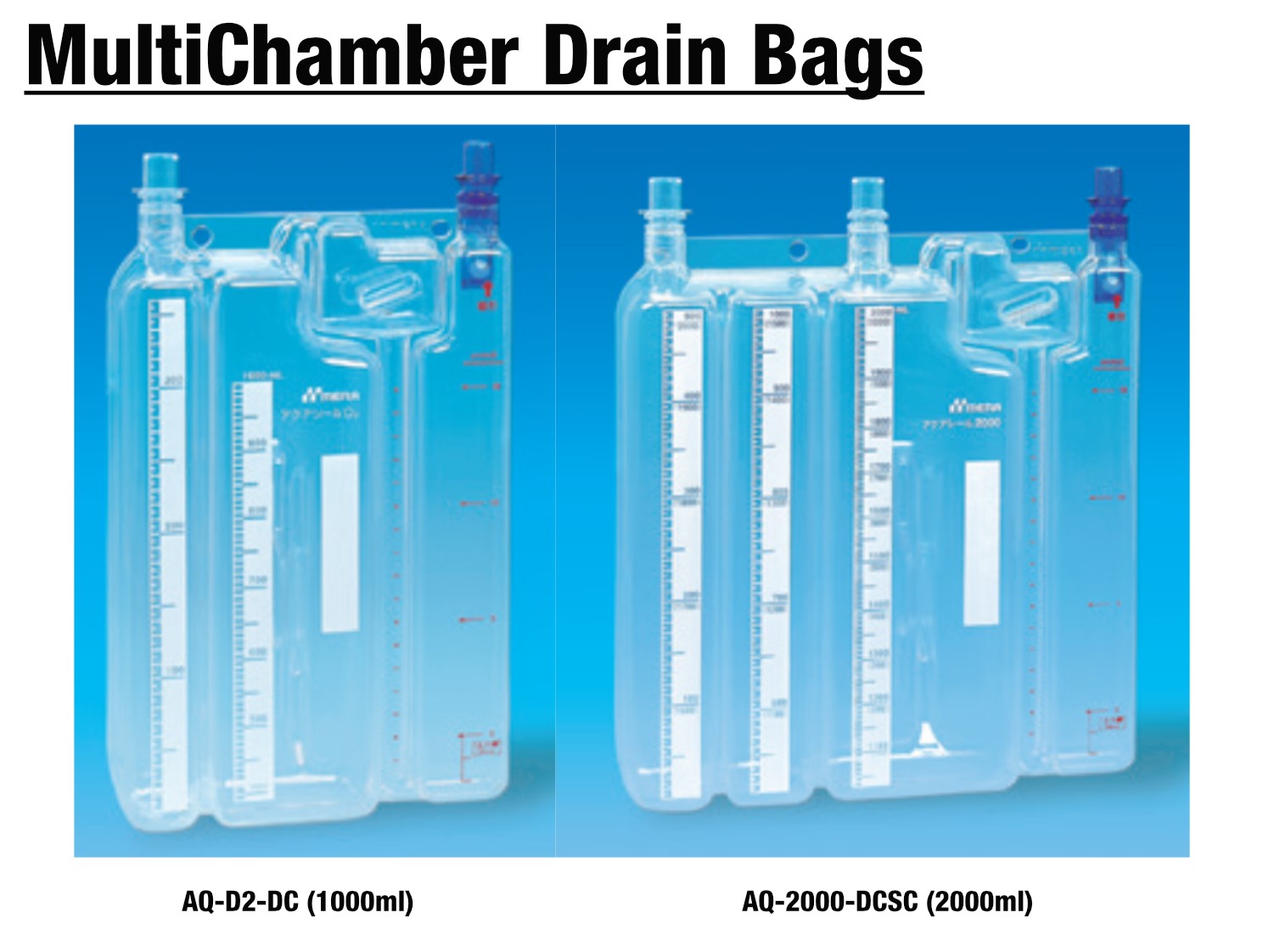 MultiChamber Drain Bags (AQ-D2-DC / AQ-2000-DCSC)